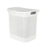 Корзина для белья Keeplex Ajur с откидной крышкой 35л 43х34х45см белое облако