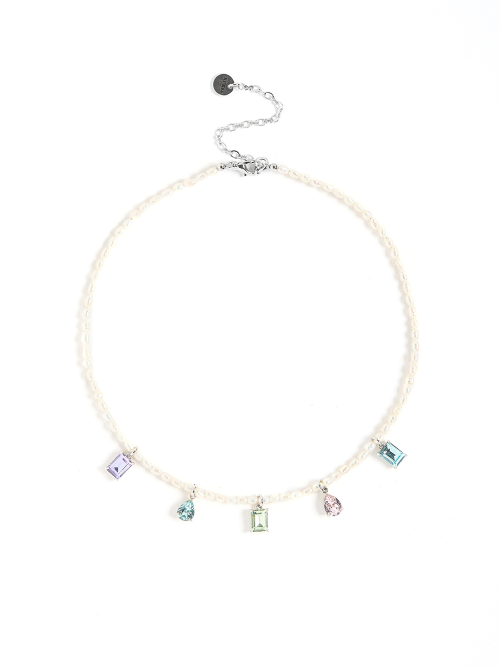 Колье "Pearl mix" Silver