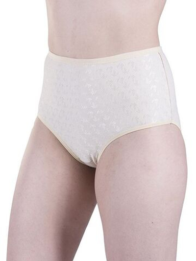 Женские трусы-макси plus size из жаккардового полотна (Размер: 60) (Цвет: бежевый)
