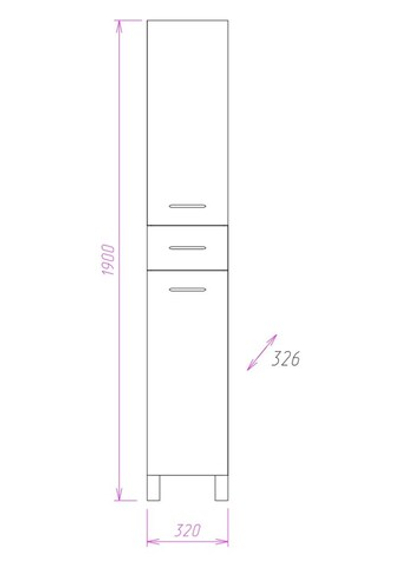 Пенал Onika МОДЕРН 32.17 правый