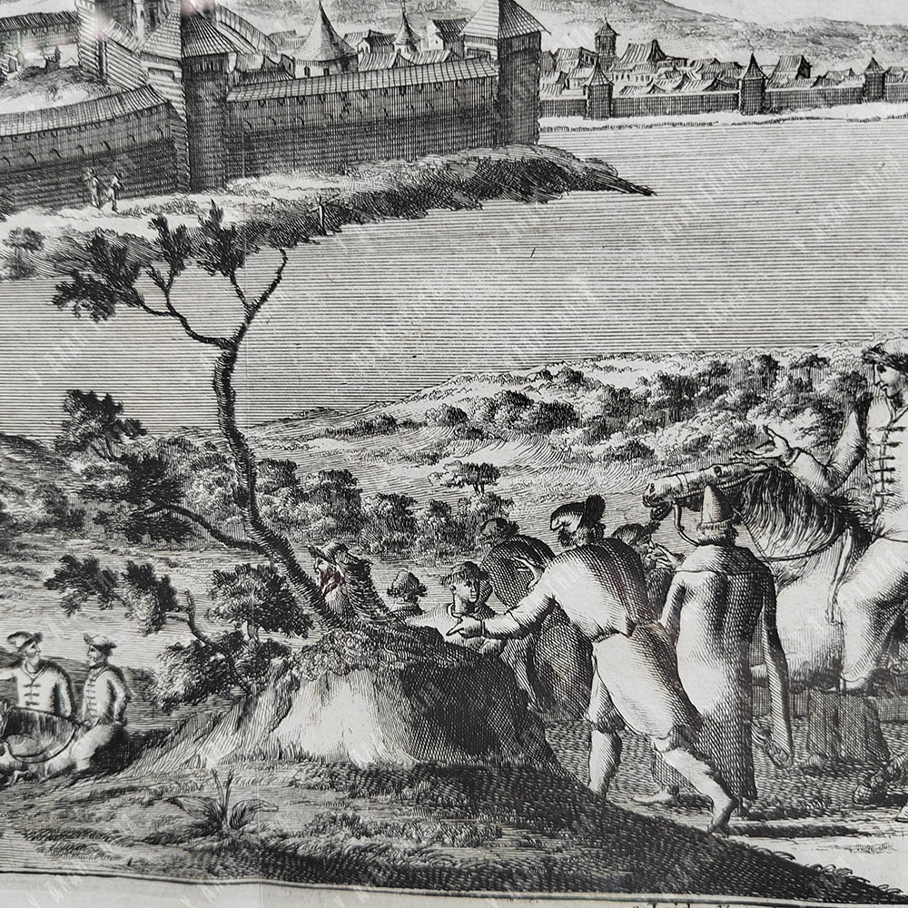 Витсен Н. Город Торжок в Московии. Гравюра по рисунку Н. Витсена. Бумага, офорт, резец. 1719 г.