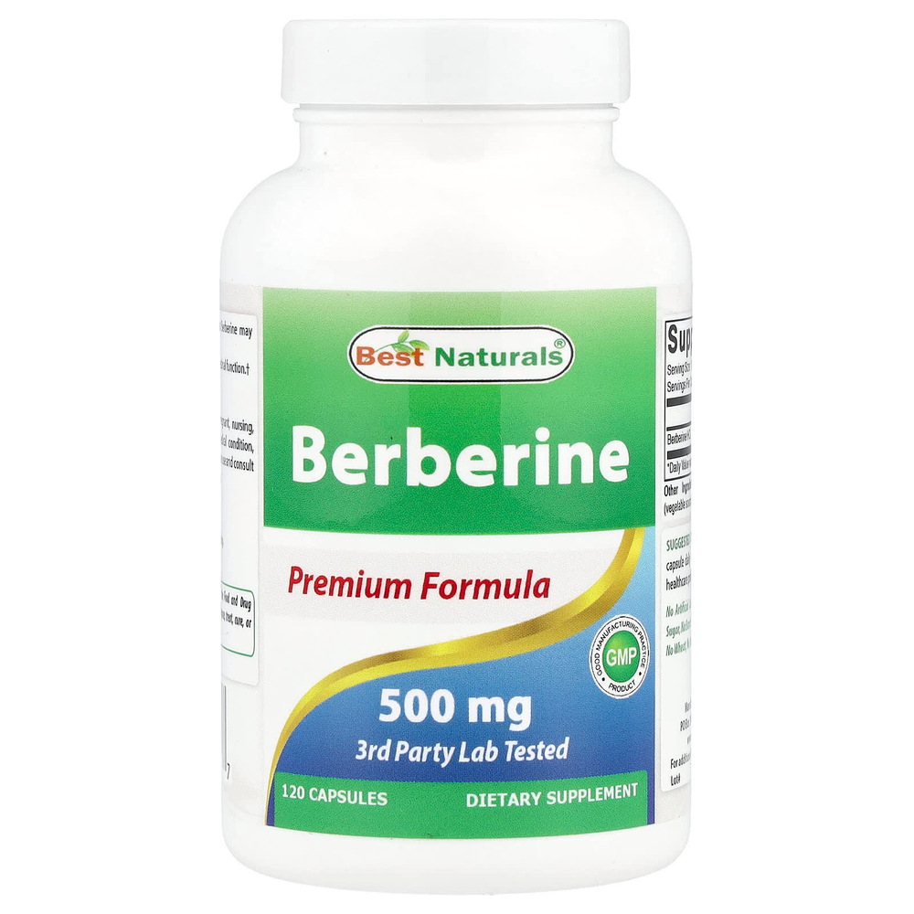 Best Naturals, Берберин, 500 мг, 120 капсул