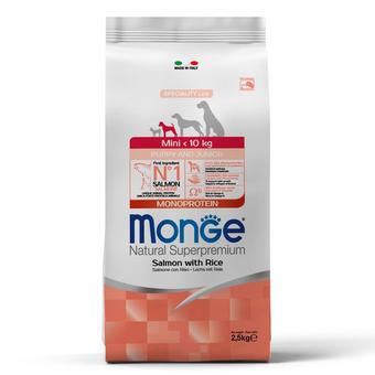 Корм для щенков мелких пород Monge Dog Speciality Line Monoprotein, из лосося с рисом 2,5 кг