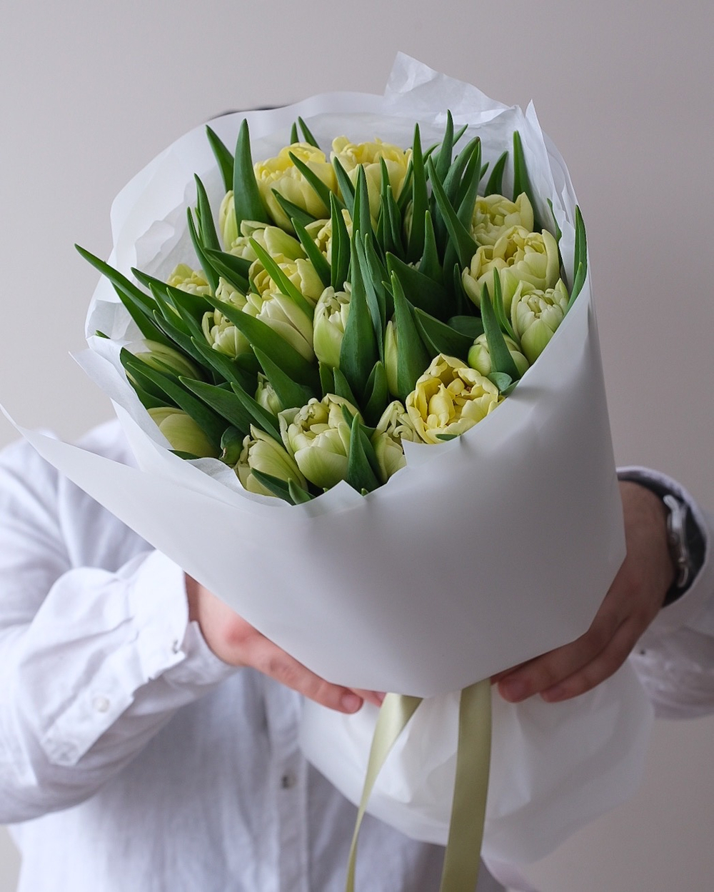 Моно из 25 пионовидных тюльпанов Авангард