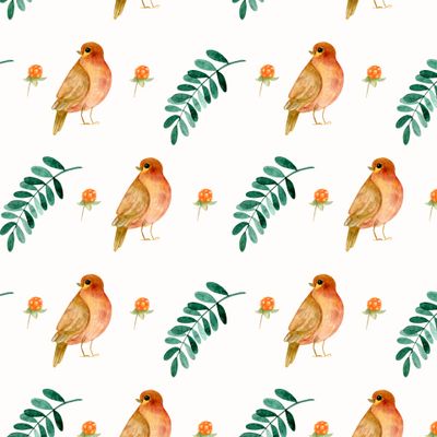 птицы и морошка