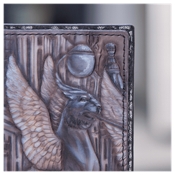 Обложка для документов «Городские мотивы» бордовая