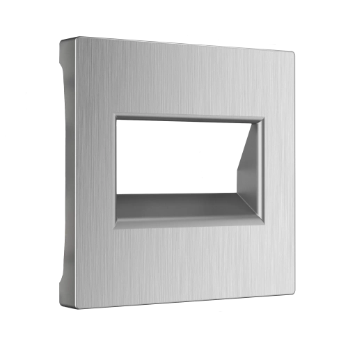 Накладка для двойной розетки Еthernet RJ-45 (серебряный рифленый) W1191109