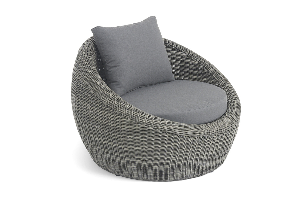 "Барселона" кресло из искусственного ротанга, цвет графит