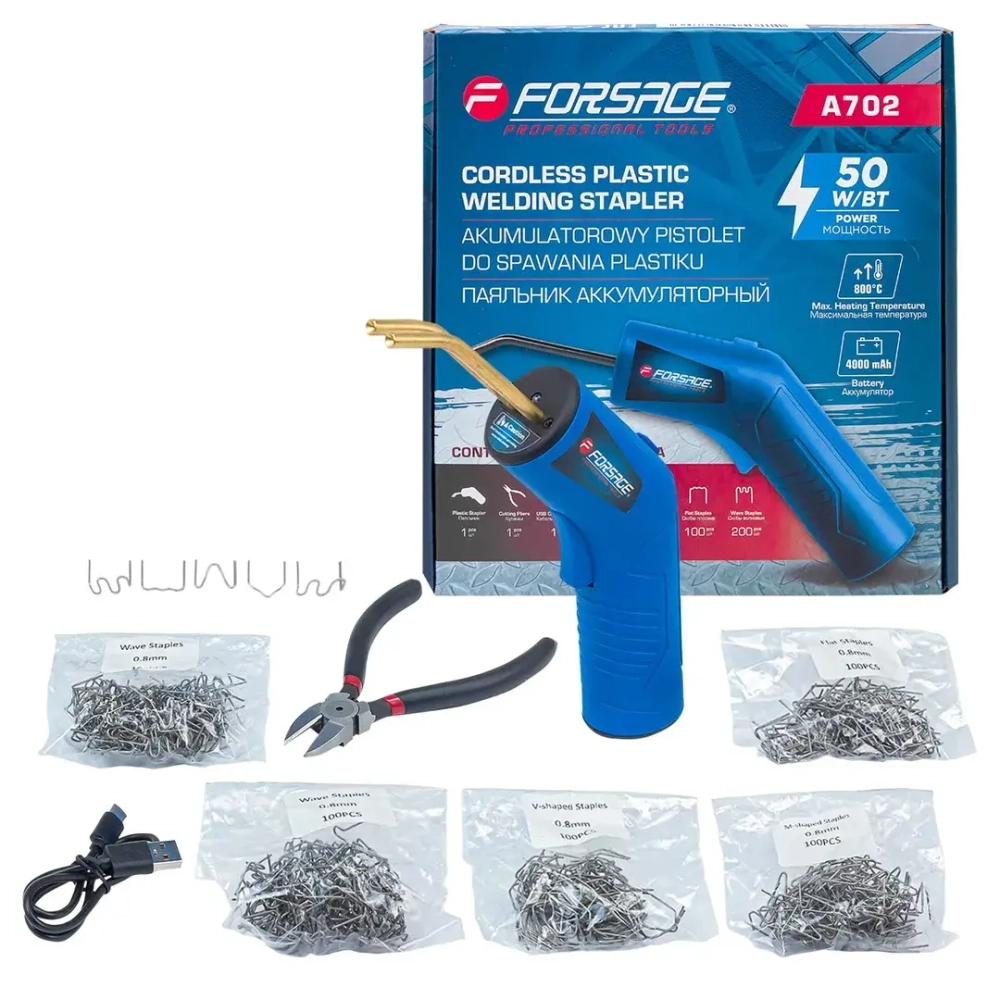 Паяльник аккумуляторный (50W, 3.7V, макс. тем-ра 800град./С) Forsage F-A702