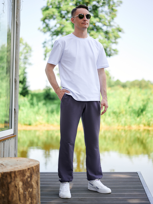 Брюки-джоггеры серый