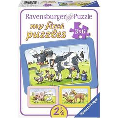 Puzzle Good Animal Friends 3x6 pcs