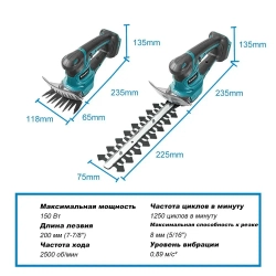 Кусторез аккумуляторный садовый 2в1 с 2 АКБ и зарядкой MAGNET