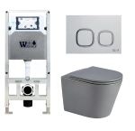 Унитаз с инсталляцией WeltWasser AMBERG 506 ST + SALZBACH 043 MT-GR + AMBERG RD-WT