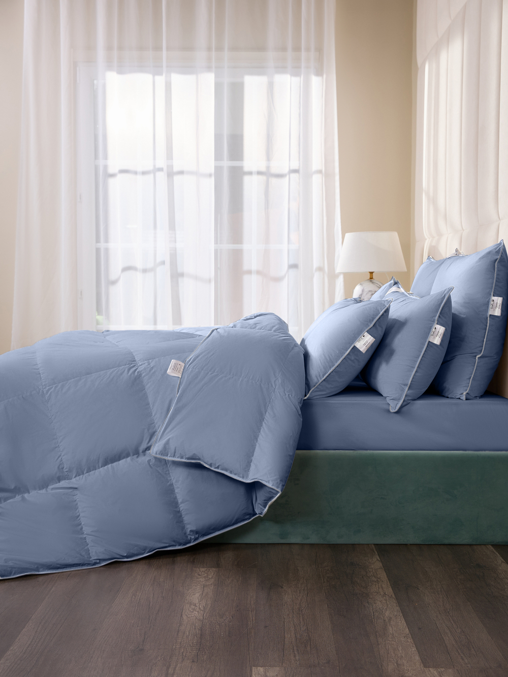 Одеяло зимнее Вега Евро 200х220 Голубое