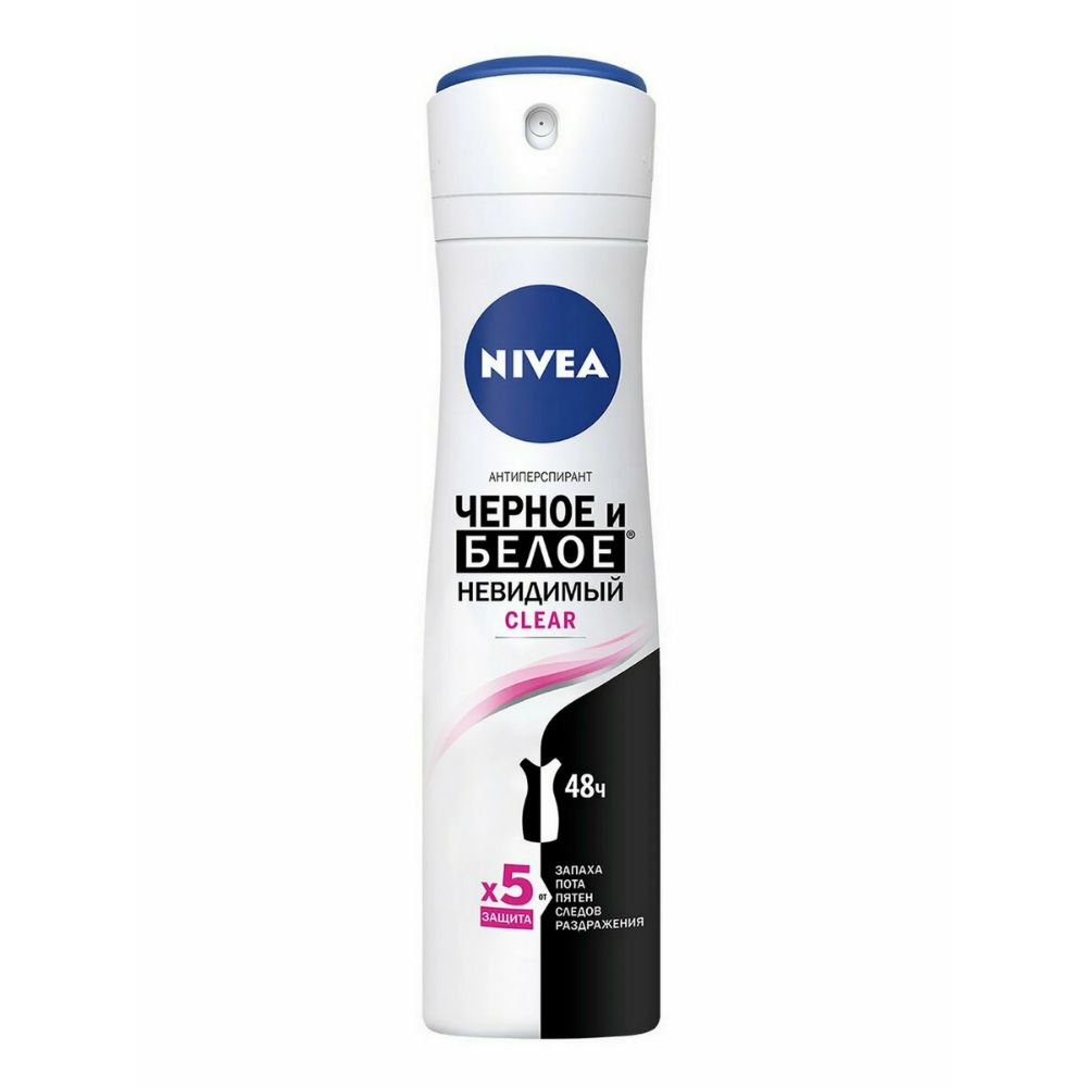 Дезодорант-Антиперспирант спрей Nivea Pure Черное и Белое 150 мл
