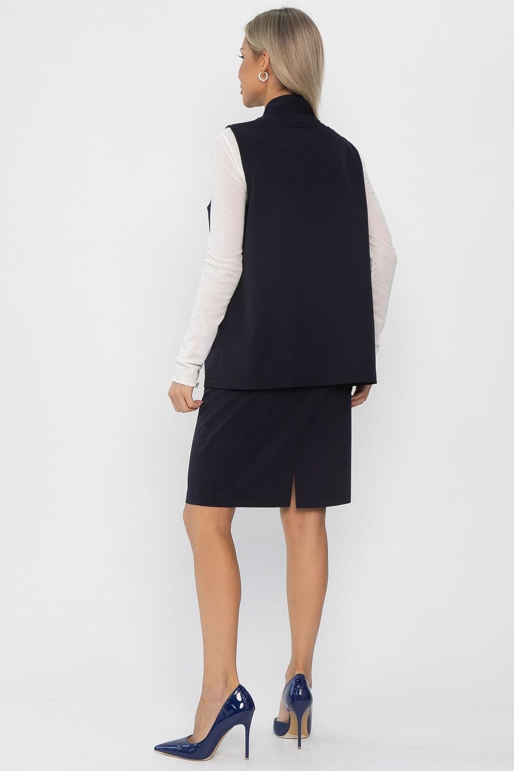 Костюм с юбкой Окси (темно-синий) К14337-8М LT Collection