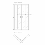 Душ.ограждение City Trend Black 1000*1000*1850 квадрат (стекло 6мм прозр, черн.ал.проф,без поддона)