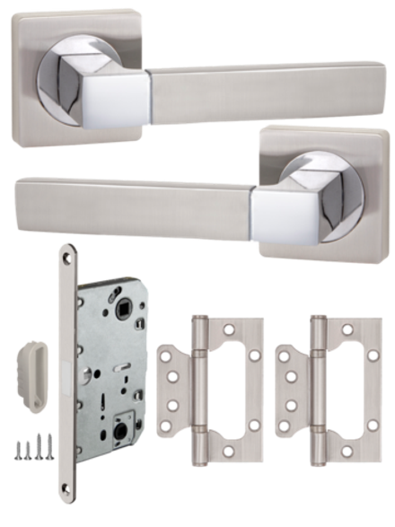 Ручка дверная с магнитной защелкой и петлями FUSION