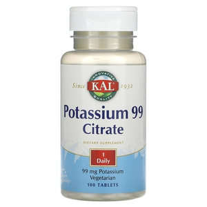 KAL Potassium 99 Citrate 99 мг 100 таблеток