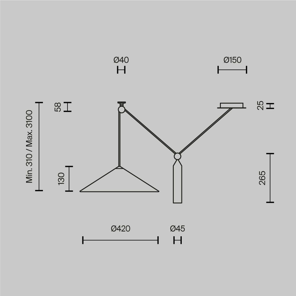 Подвесной светильник Technical P080PL-01W