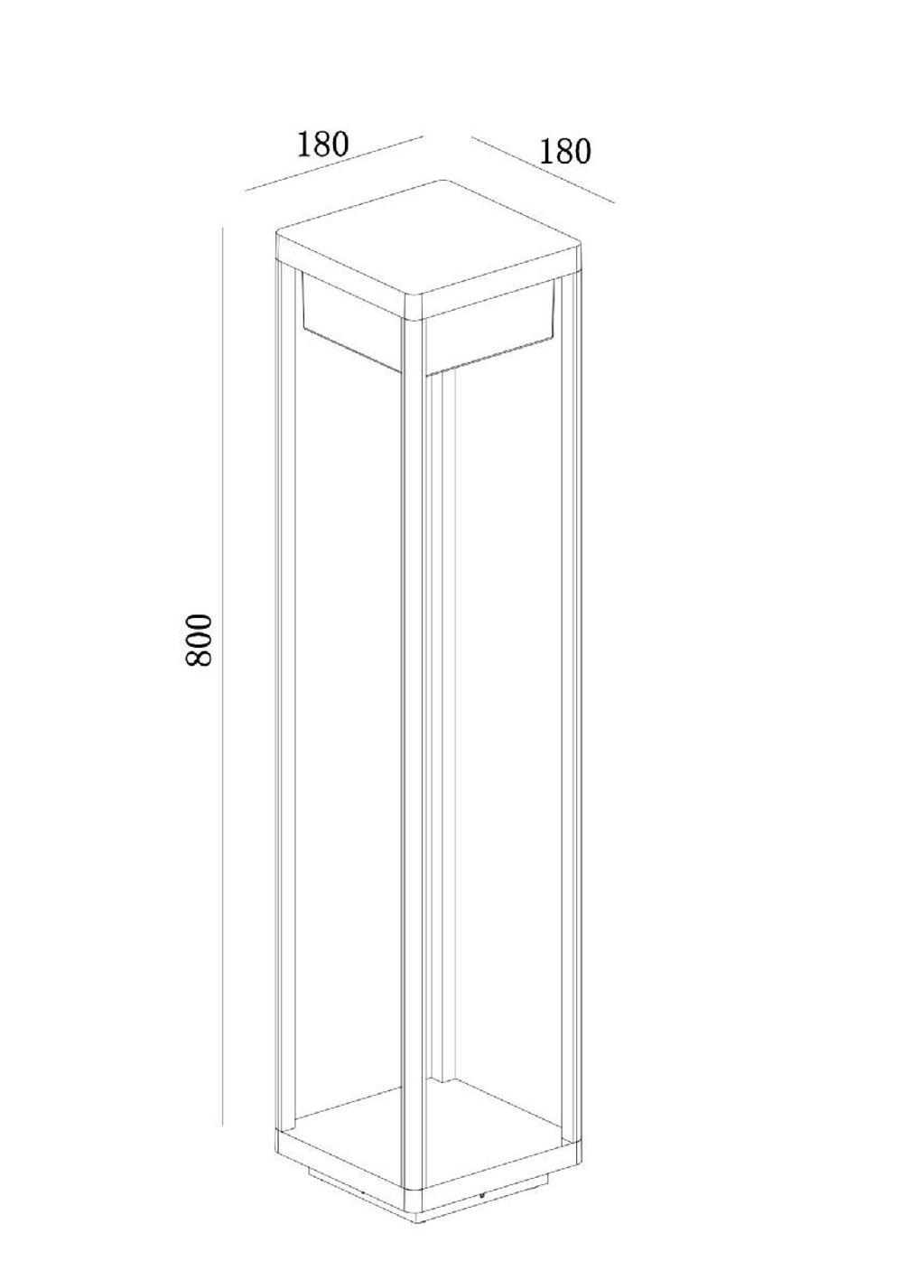 Уличный наземный низкий светильник Maytoni O021FL-L10B3K