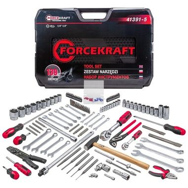 Набор инструментов 139пр. 1/4'', 1/2''(6гр.)(4-32мм) FORCEKRAFT FK-41391-5