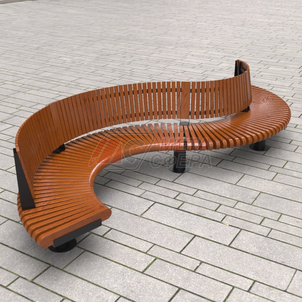 Скамейка Rail Road 01 Змейка