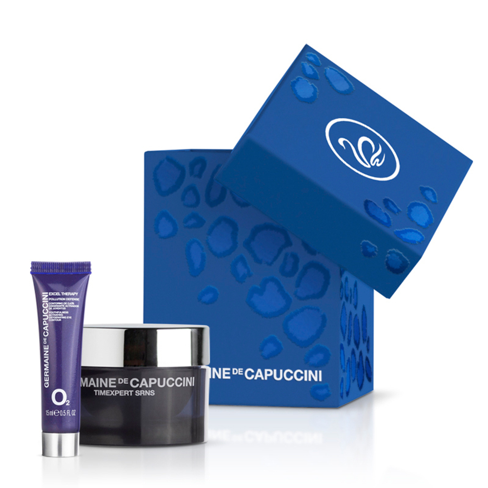 Germaine de Capuccini НАБОР: Крем для кожи вокруг глаз кислородонасыщающий Excel Therapy 15 ml + Крем дневной для интенсивного восстановления TimExpert SRNS 50 ml.