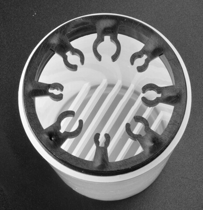 Подставка - стакан для промывки кистей (бежевая крышка)