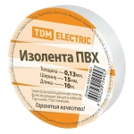 Изолента ПВХ TDM 15 мм x 20 м, белая