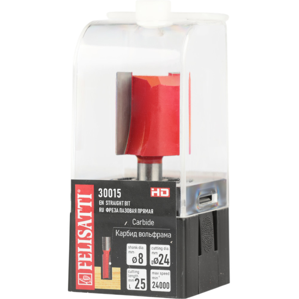 Фреза пазовая прямая FELISATTI 24х25мм хвостовик 8мм   30015