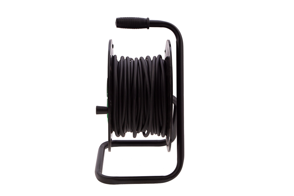 Удлинитель силовой 30 м, 16А, тип УХ10, ПВС, на кабельной катушке, 4 розетки без заземления Сибртех