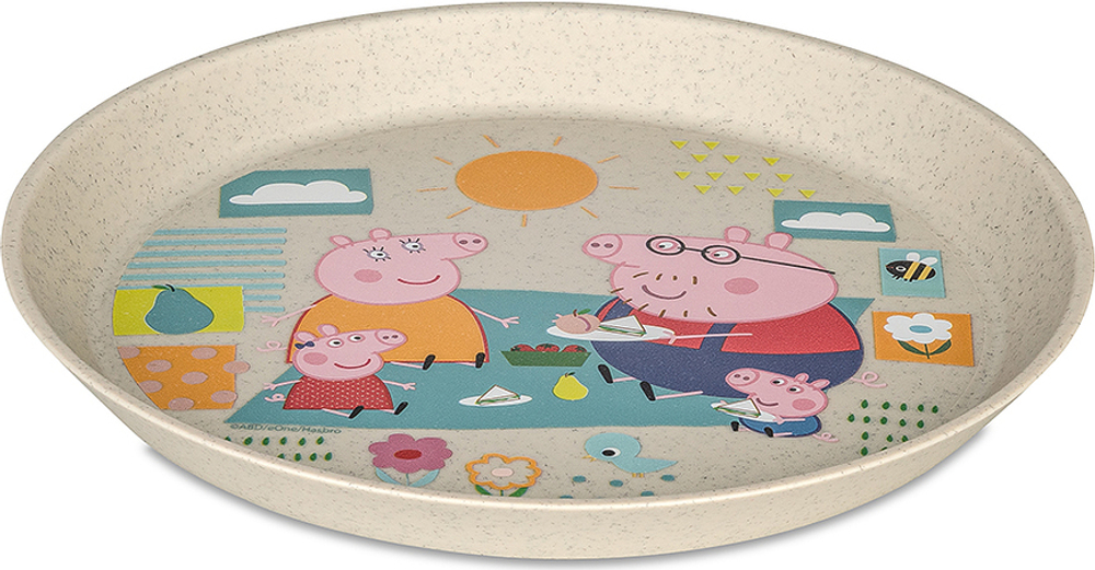 Тарелка обеденная Koziol Connect Swinka Peppa, пластик, 20,5 см, бежевая