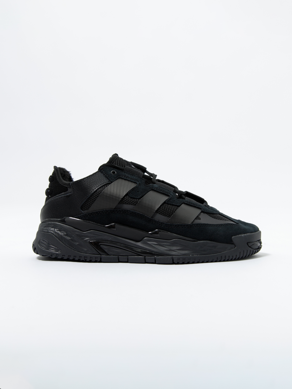 Кроссовки ADIDAS NITEBALL на меху (чёрн.)