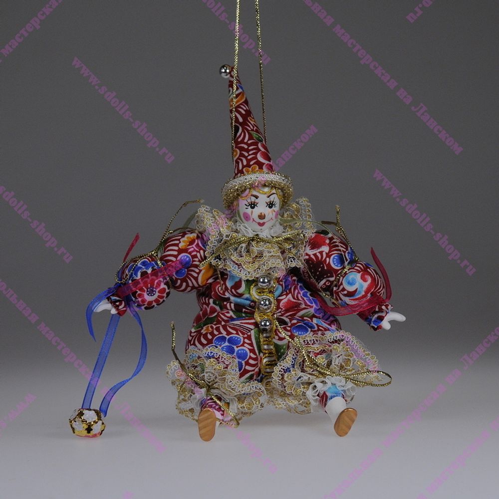 Ёлочная игрушка Сидячий клоун