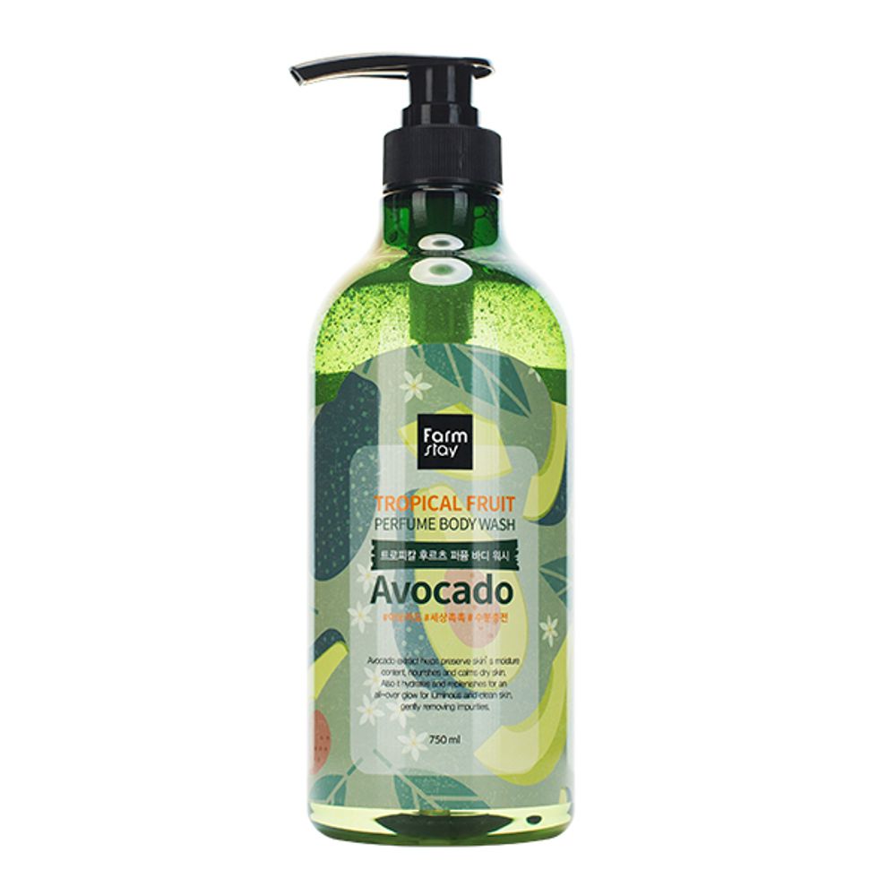 Гель для душа с экстрактом авокадо FARMSTAY Tropical Fruit Perfume Body Wash Avocado 750 мл