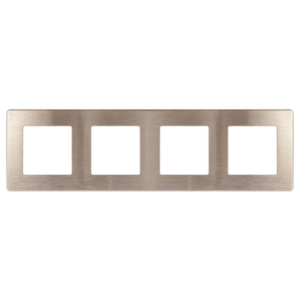 Рамка для розеток и выключателей ЭРА Серия 12 12-5104-13 на 4 поста, Сатин, бронза