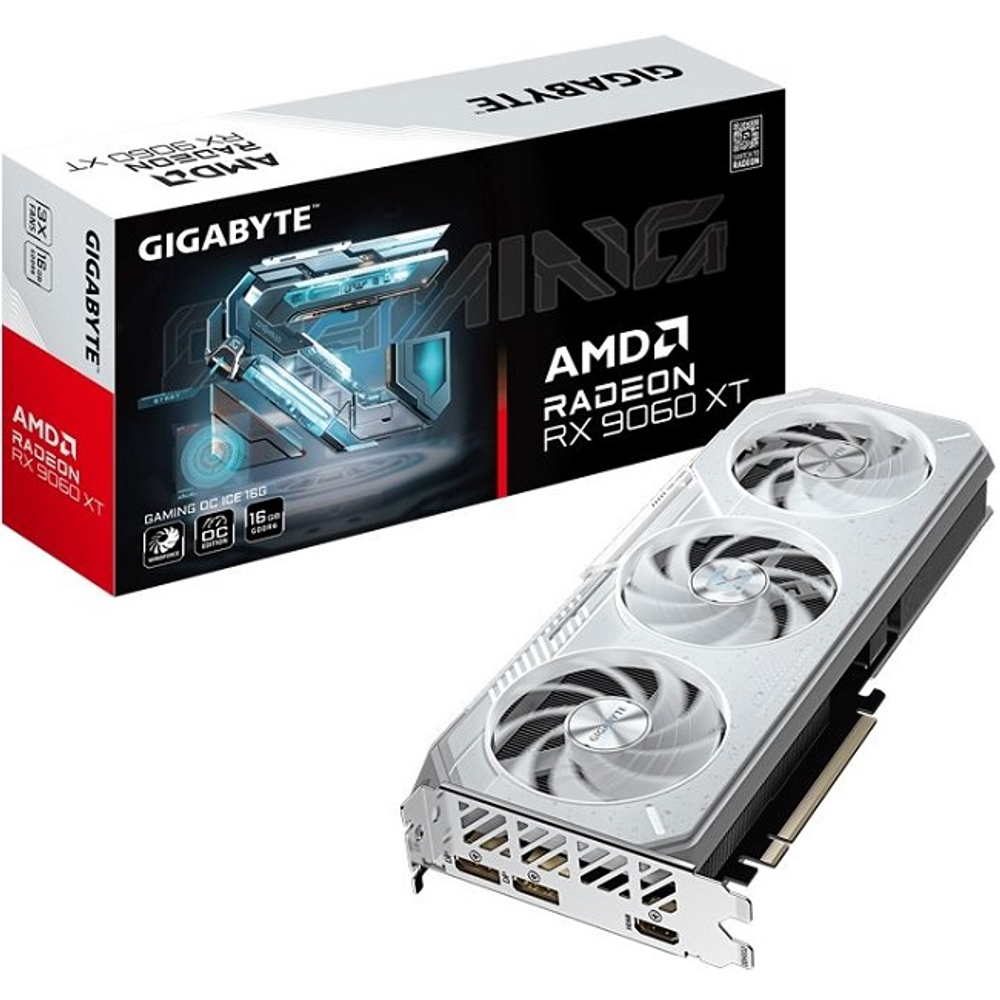 Видеокарта GIGABYTE Radeon RX 9060 XT GAMING OC ICE 16GB (GV-R906XGAMINGOCICE-16GD)