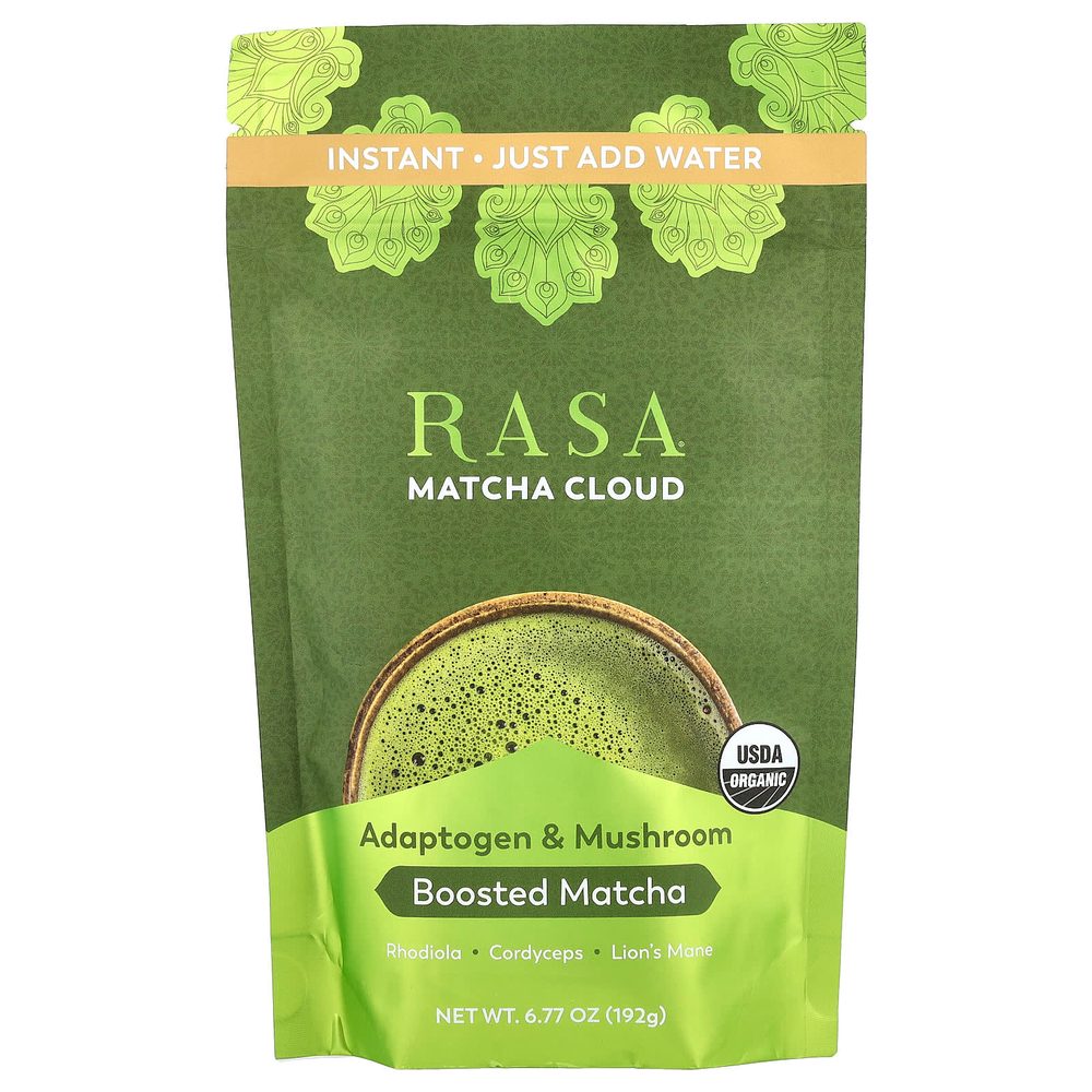 Rasa, Матча с адаптогенами и грибами, растворимый, со вкусом матча, 192 г (6,77 унции)