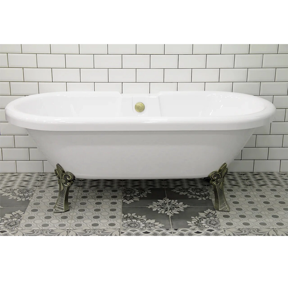 Акриловая ванна Radomir (Радомир) Леонесса 175х80, на ножках "лилия" Bronze