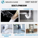 Zigbee Датчик протечки воды Sonoff SNZB-05P + Кабель обнаружения протечки Sonoff WLDC200