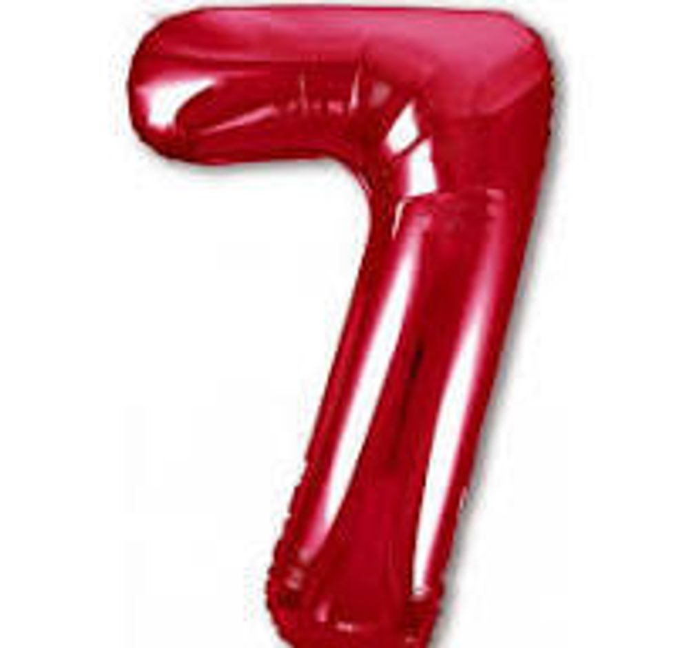AGURA Цифра SLIM 7 Красный в упак./756331