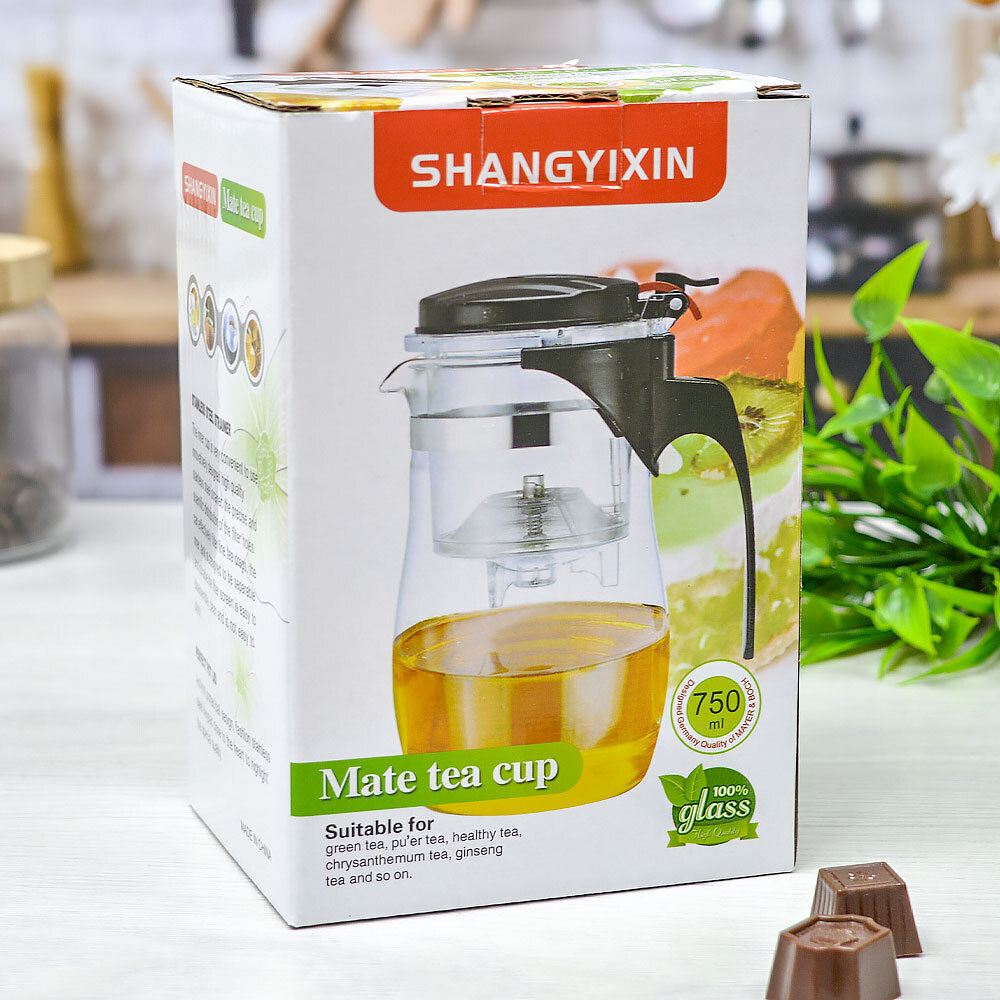 Чайник заварочный 0,75л стеклянный "Кувшин PZ"