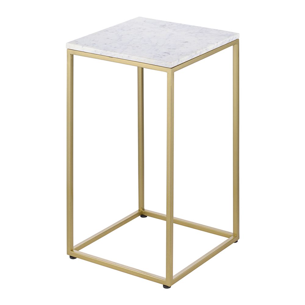 Набор из 2-х столиков Mayen Gold, белые/золотистые
