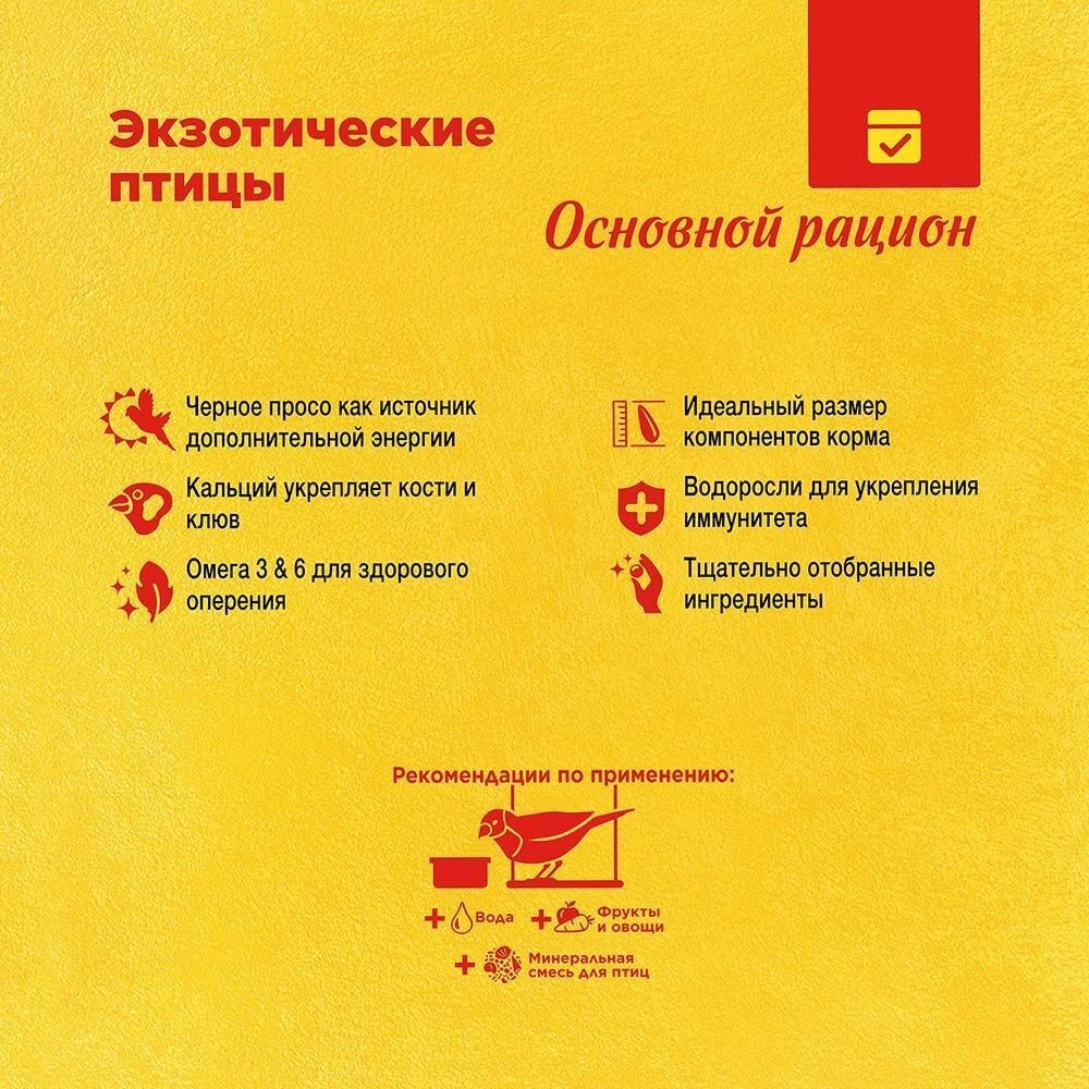Сухой корм RIO для средних попугаев, основной рацион, 1 кг