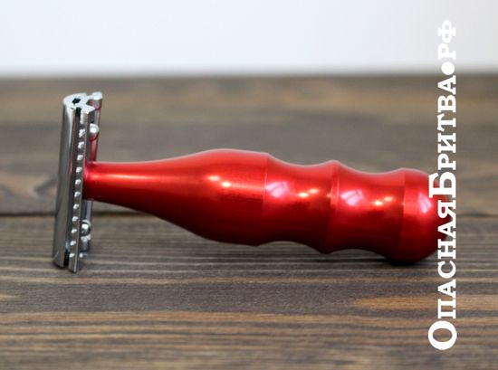 Т-образная бритва (станок) Merkur, удлиненный, красный