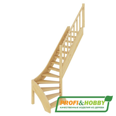 Лестница на второй этаж ЛС-07м/3 Правая под покраску