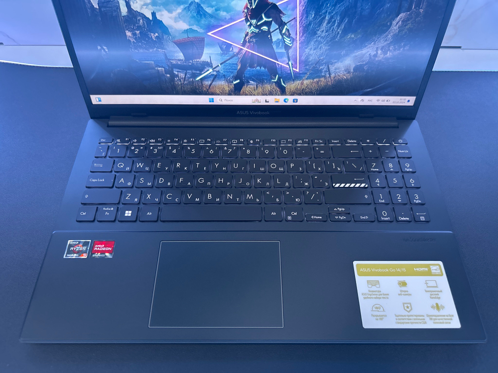 Ноутбук ASUS VivoBook E1504FA-BQ038W (90NB0ZR2-M00L50) 15.6"/AMD Ryzen 5 7520U/RAM 8 GB/SSD 512 GB/AMD Radeon/1920x1080/IPS/Windows 11/Подсветка кл-ры:LED/черный