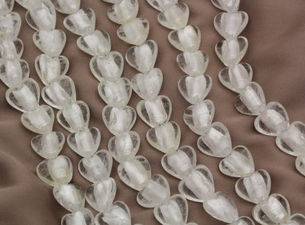 Бусина "Сердце" 16мм, стекло (1шт)