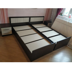 Кровать 90х200 с проложками ДСП Фиеста LIGHT, венге / лоредо